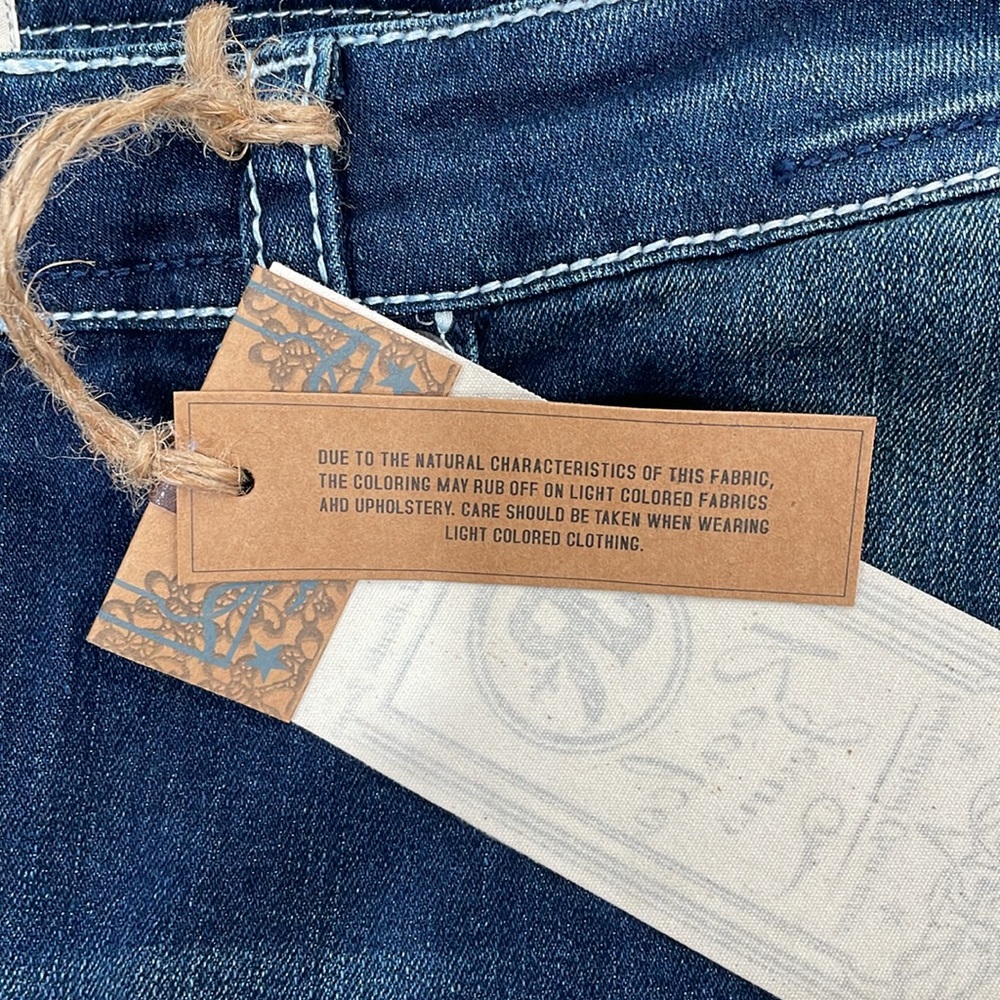 Realco Jeans size 17 bootcut white stitching - Picture 6 of 7